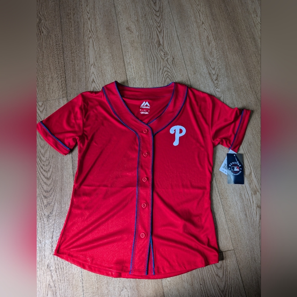 Philadelphia Phillies Women's Lightweight Jersey Style Top